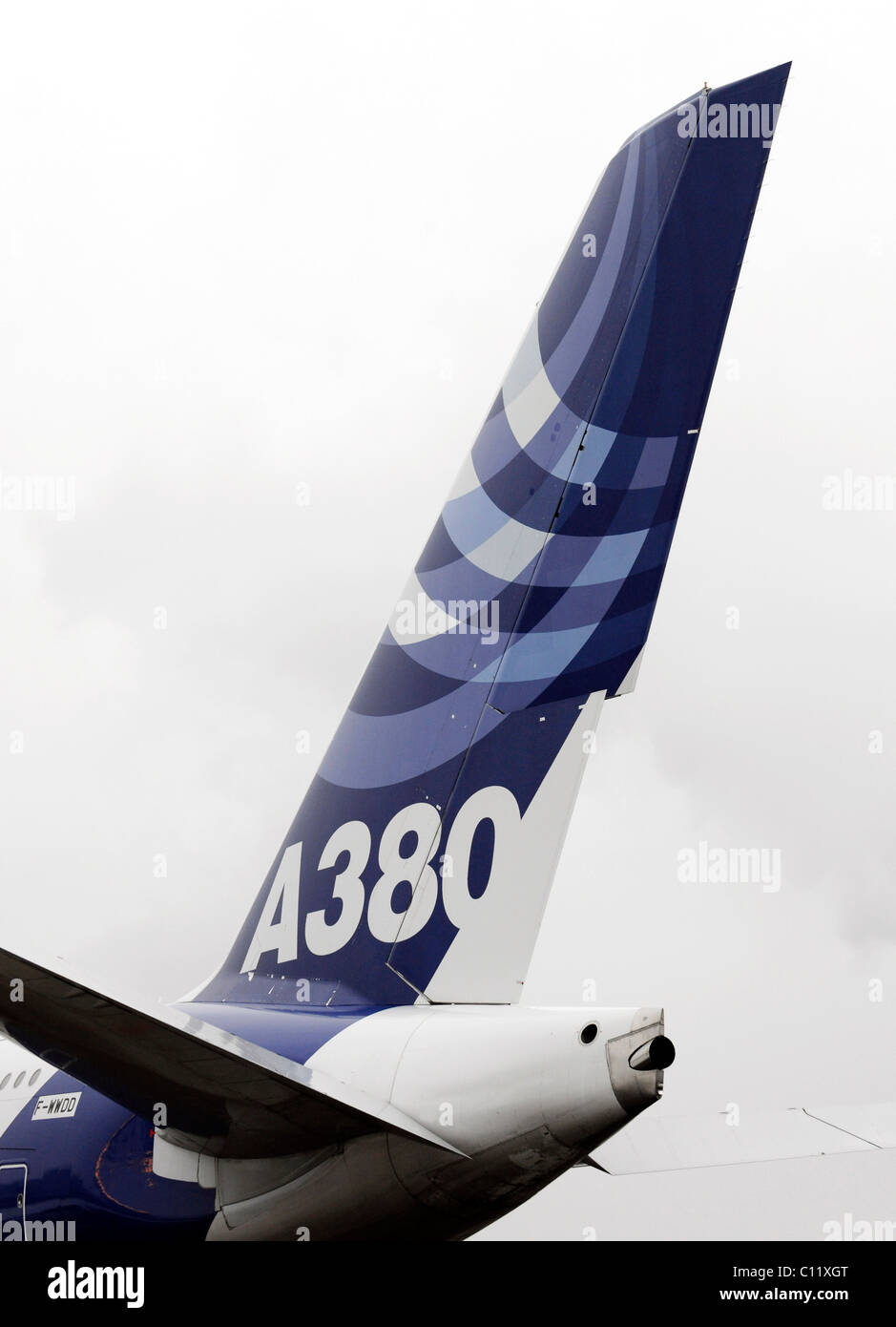 La section arrière de l'Airbus A 380 Banque D'Images