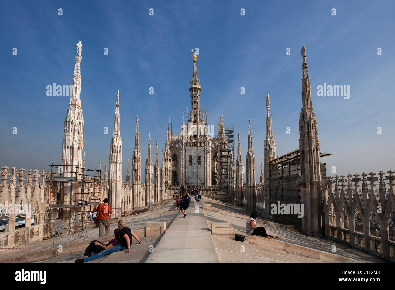 Duomo di Milano, la cathédrale de Milan, Milan, Lombardie, Italie, Europe Banque D'Images