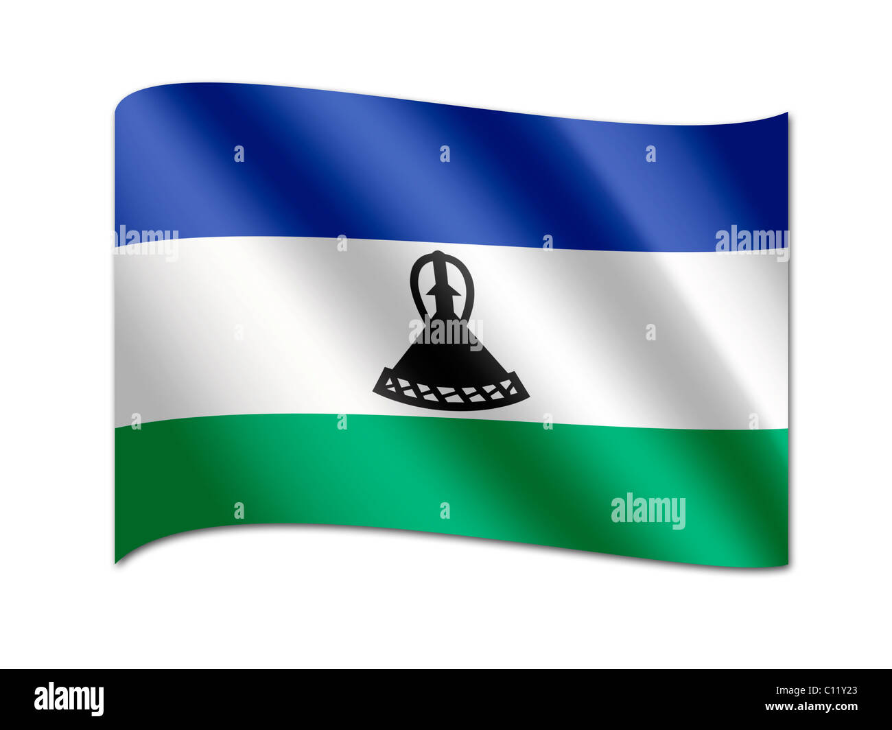 Drapeau du Lesotho Banque D'Images