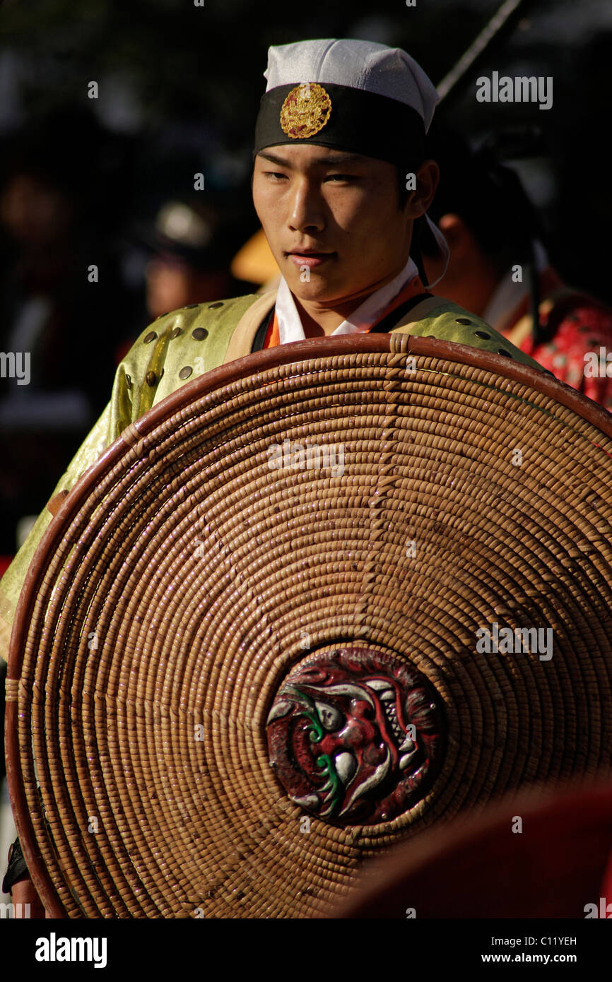Les combats traditionnels show avec costumes historiques dans la capitale Séoul, Corée du Sud, Asie Banque D'Images