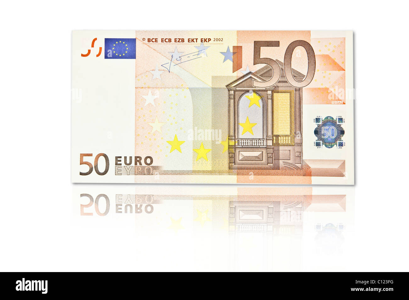 50 euros, à l'avant Banque D'Images