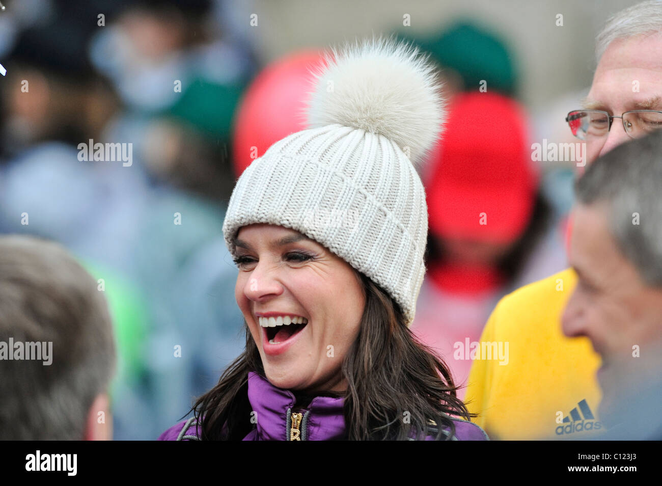 Katarina Witt, ancien patineur artistique et médaillée d'or aux Jeux Olympiques, à la réception de l'Olympique allemand, Munich 2010 Banque D'Images