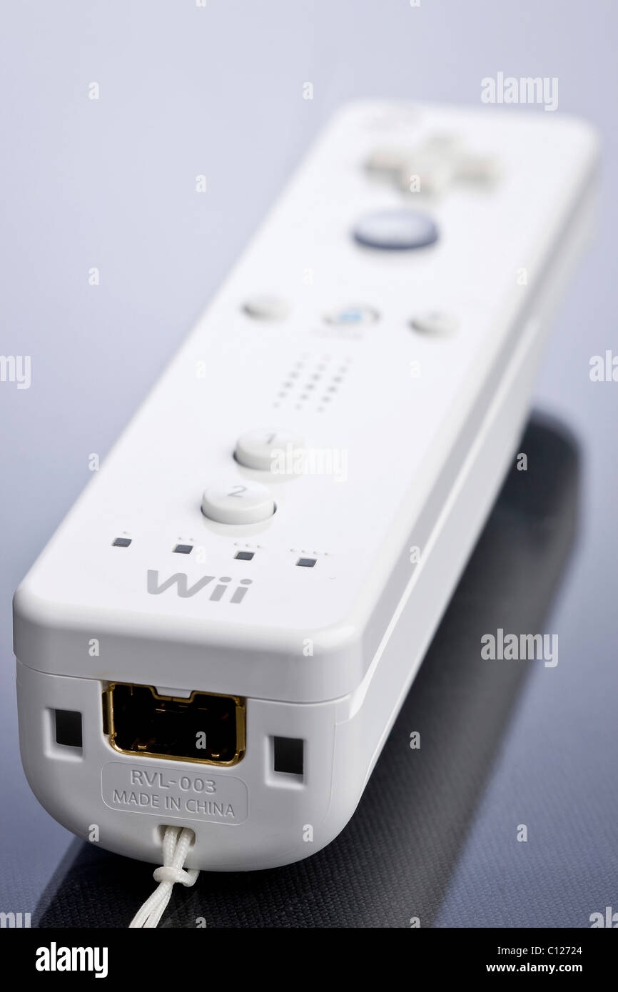 Télécommande Wii, Wiimote, contrôleur pour la console Wii de Nintendo Photo  Stock - Alamy