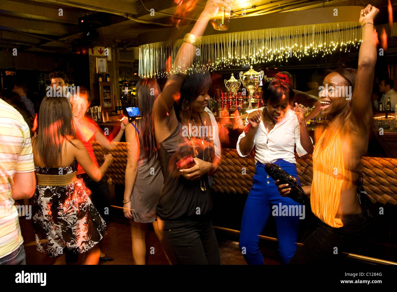 La discothèque de l'hémisphère, fête, danse, Cape Town, Western Cape, Afrique du Sud, l'Afrique Banque D'Images
