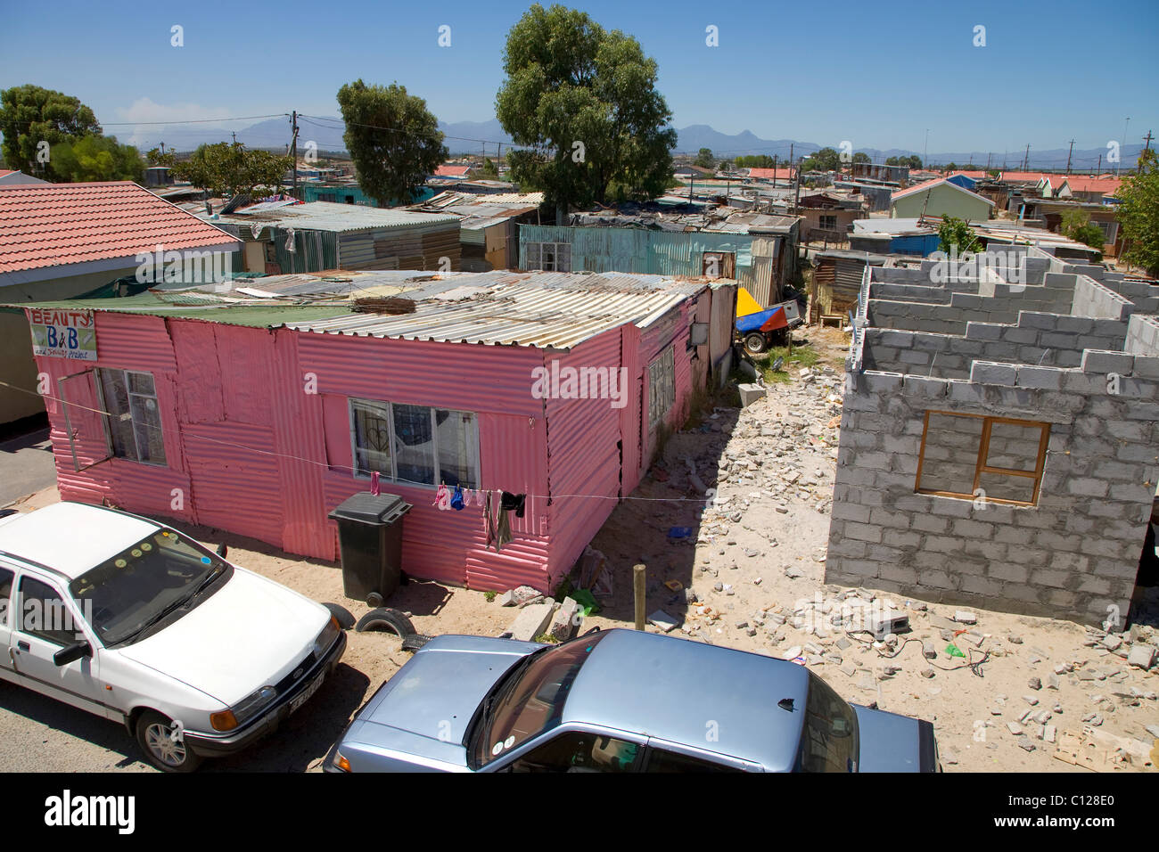 Township de Khayelitsha, Cape Town, Western Cape, Afrique du Sud, l'Afrique Banque D'Images