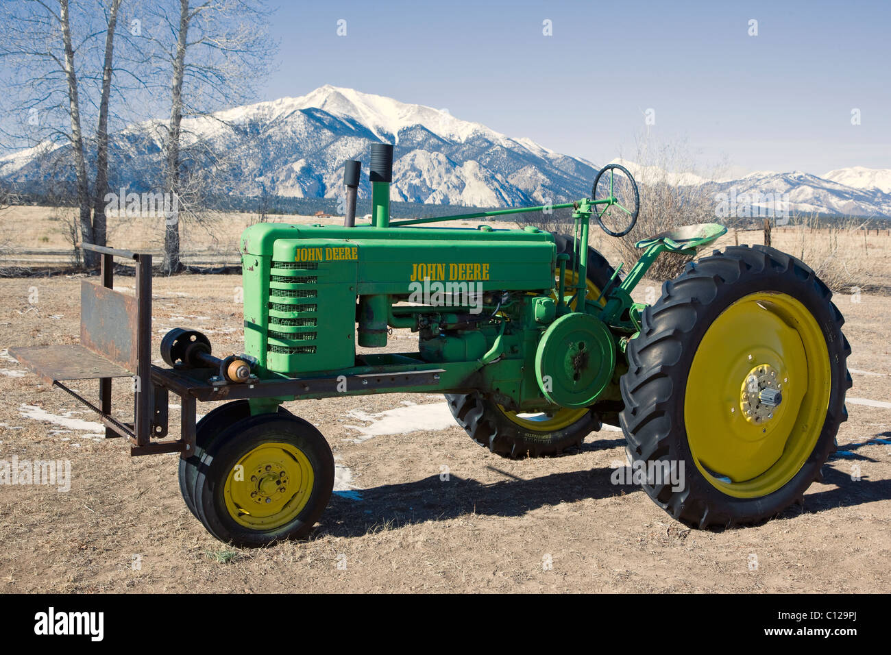 1944 ancien tracteur John Deere. Banque D'Images
