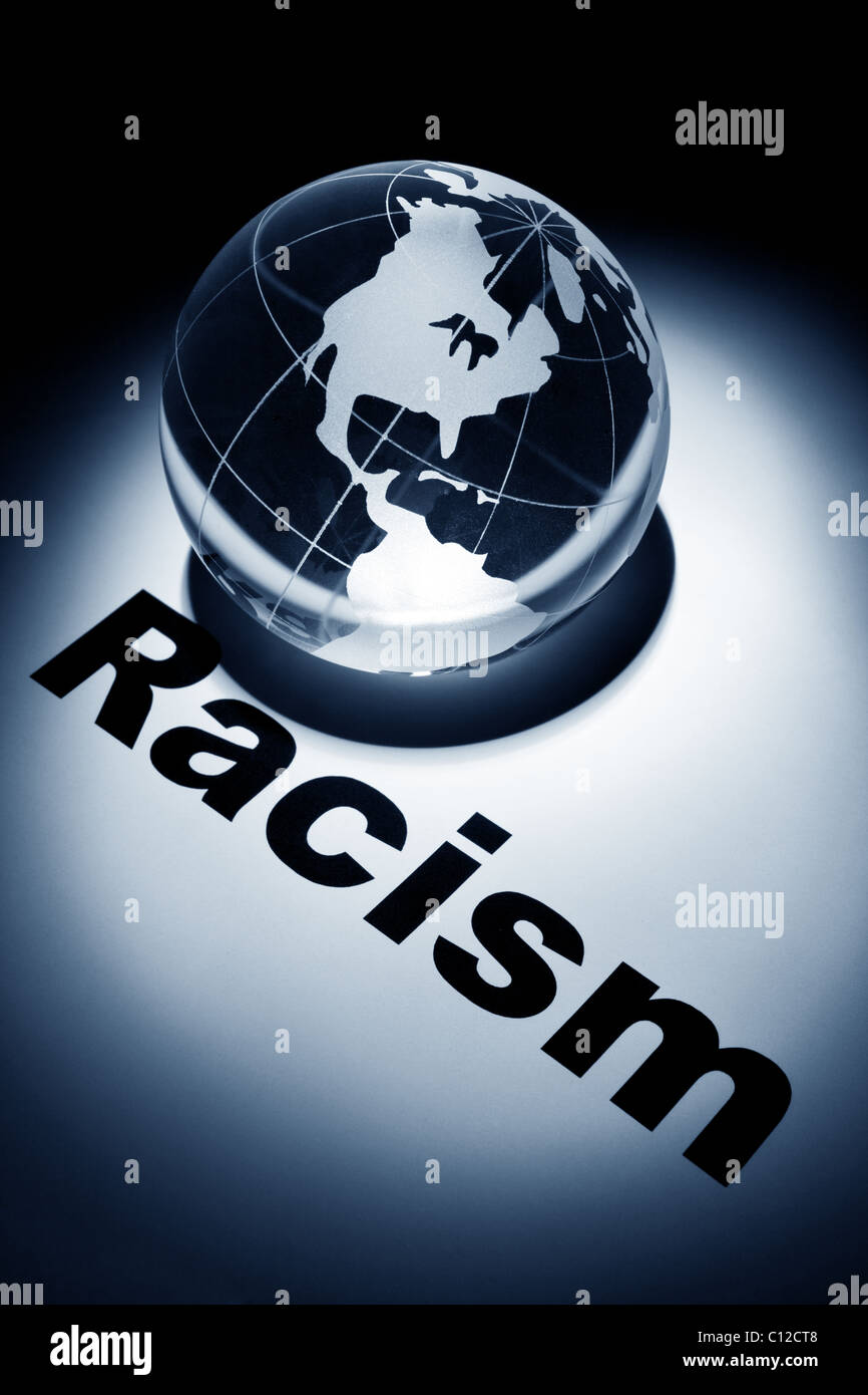 Globe, concept de racisme Banque D'Images