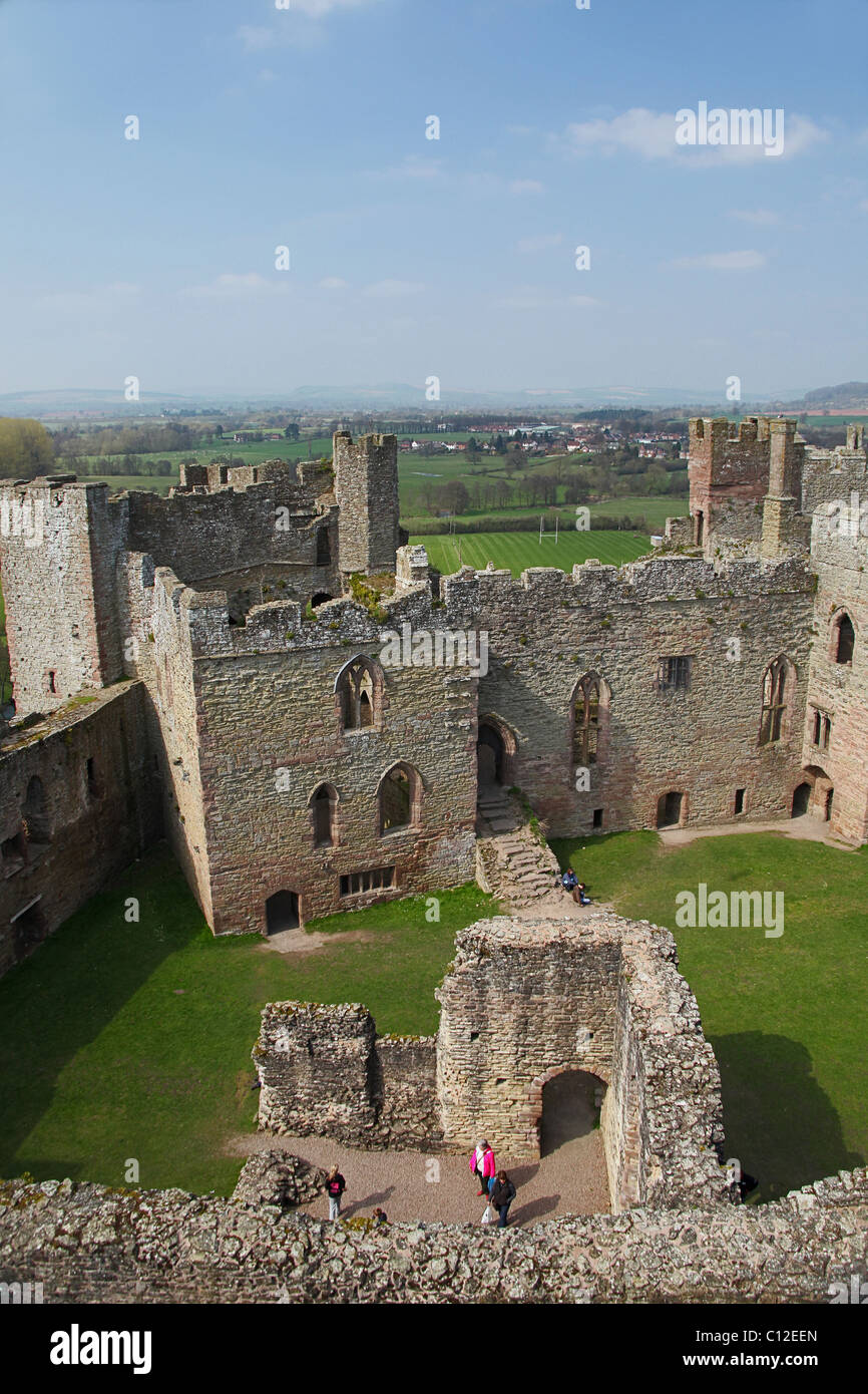 La Plage Nord ruines à Ludlow Castle, Shropshire, England, UK Banque D'Images