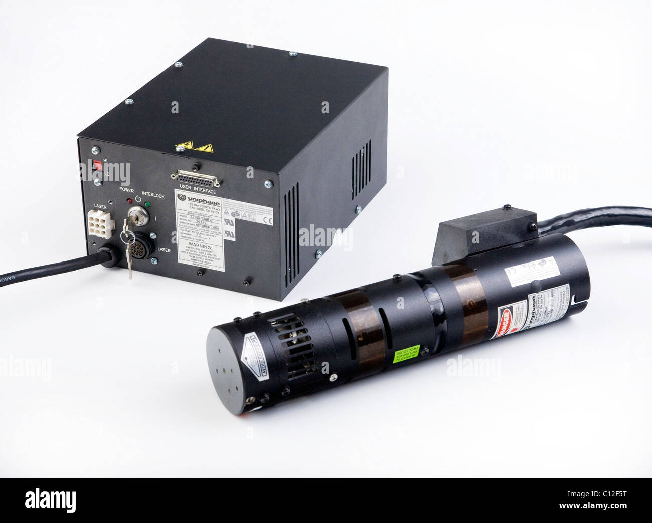 Gaz argon refroidis par air de sortie de la tête laser 40mW 457-512nm onde multiligne avec alimentation Banque D'Images