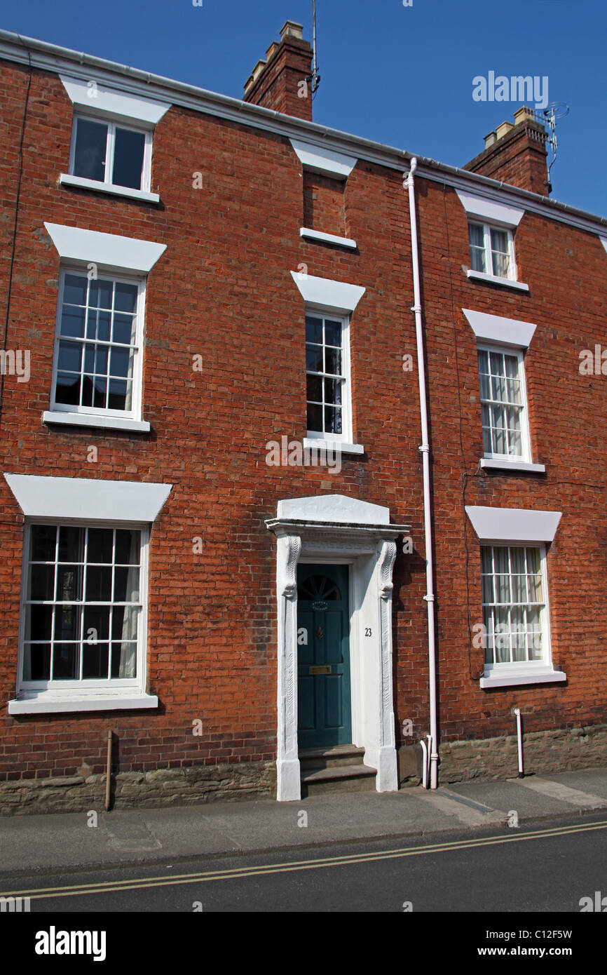 Maison de ville sur Bell Lane à Ludlow, Shropshire, England, UK Banque D'Images