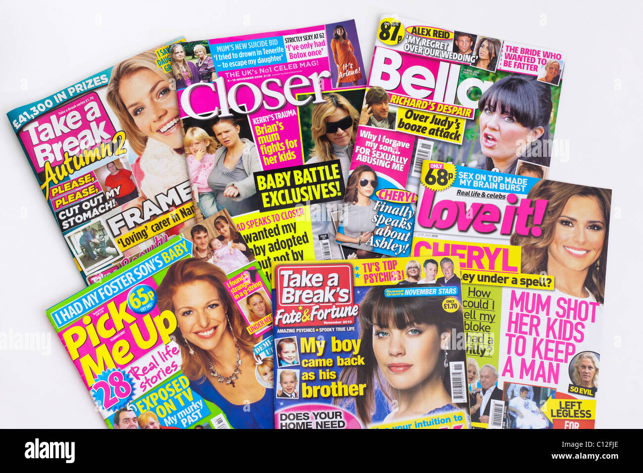 Divers womens magazine au Royaume-Uni Banque D'Images