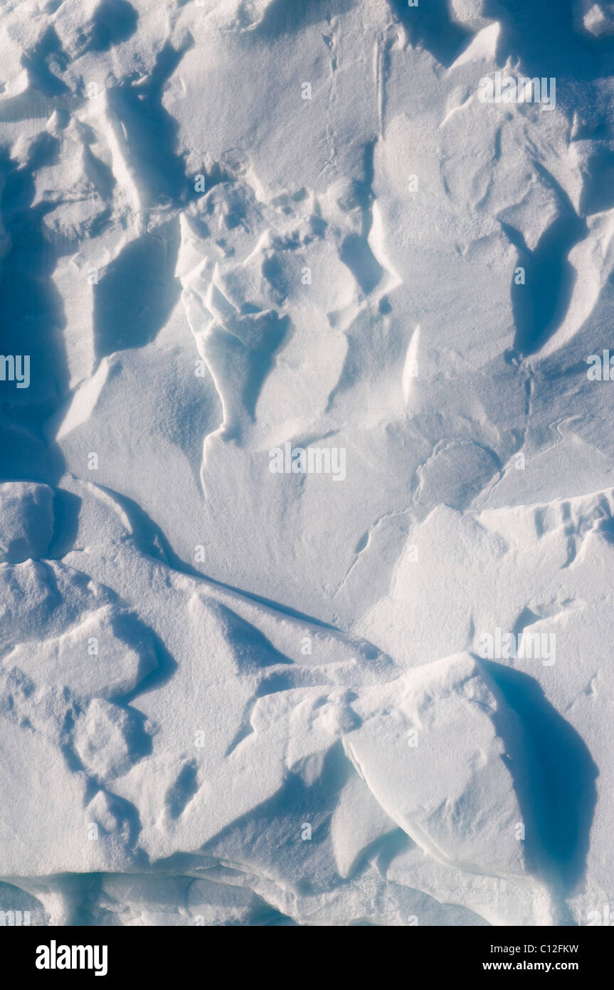 Visage de glacier Austfonna, plus grand d'Europe, Nordaustlandet Svalbard, Banque D'Images