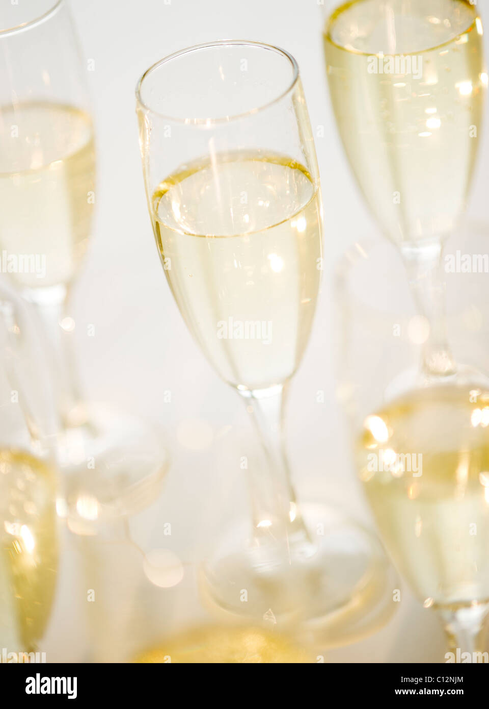USA, New Jersey, Jersey City, Close up of champagne flutes Banque D'Images