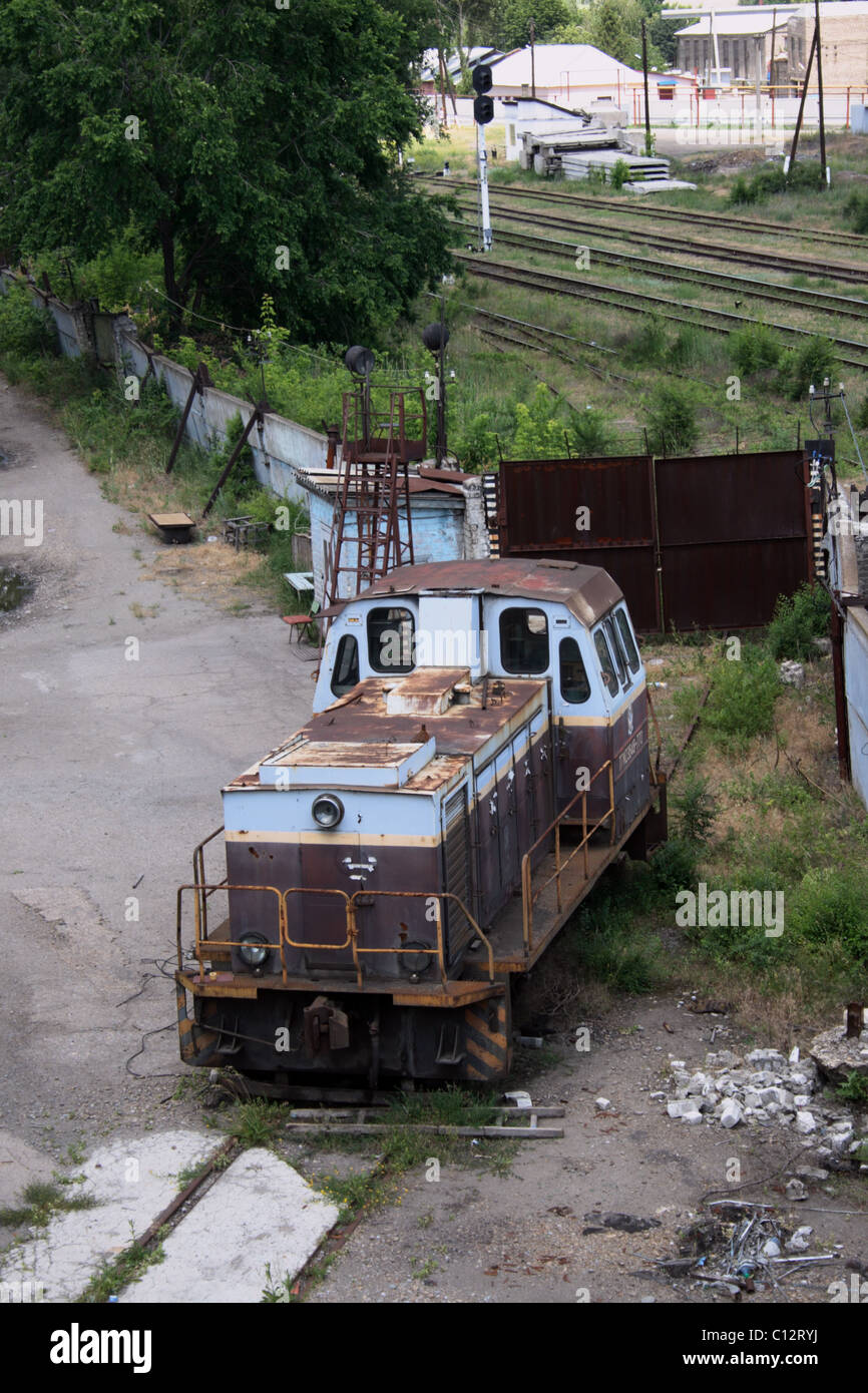 vieille locomotive Banque D'Images