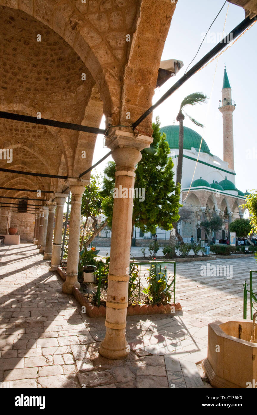 Israël, Acre, Ahmed Al Jazzar mosquée dans la vieille ville d'acre Banque D'Images