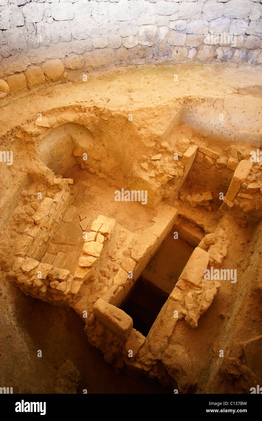 Tholos mycénienne tombeau [ 1300 ] Colombie-britannique. à la périphérie du village, près de Tzanata Poros dans le sud-est de Céphalonie, à Ionia Banque D'Images