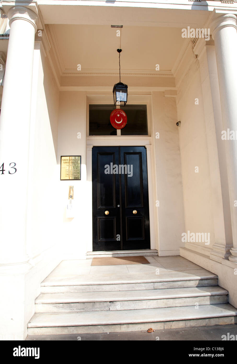 Ambassade de Turquie, Belgrave Square, Londres Banque D'Images