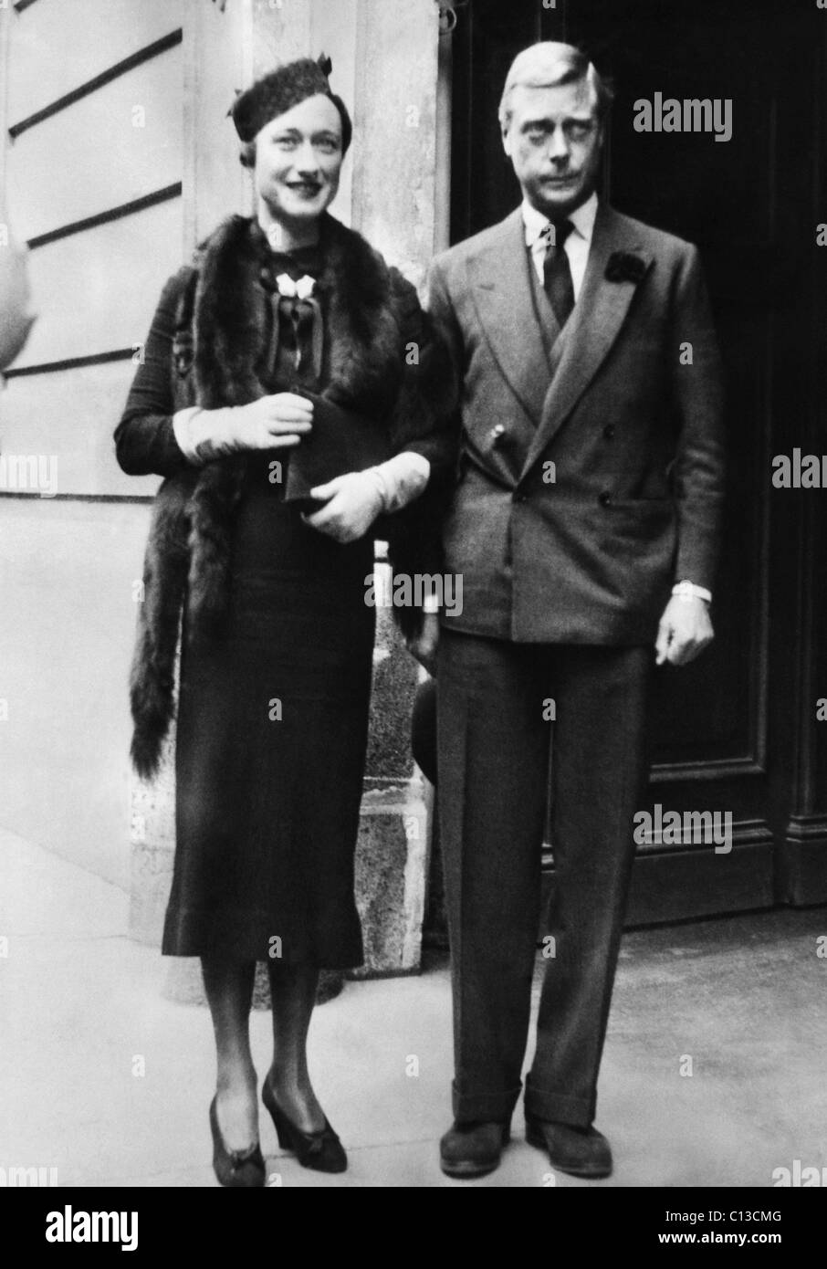 La Duchesse de Windsor, Wallis Simpson et le Prince Edward, duc de Windsor, Budapest, Hongrie, 1937. Banque D'Images