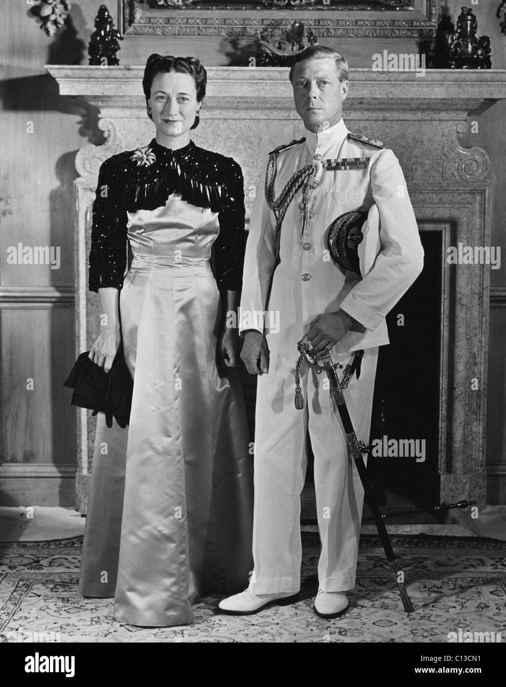 La Duchesse de Windsor, Wallis Simpson et le Prince Edward, duc de Windsor, fin 1930. Banque D'Images