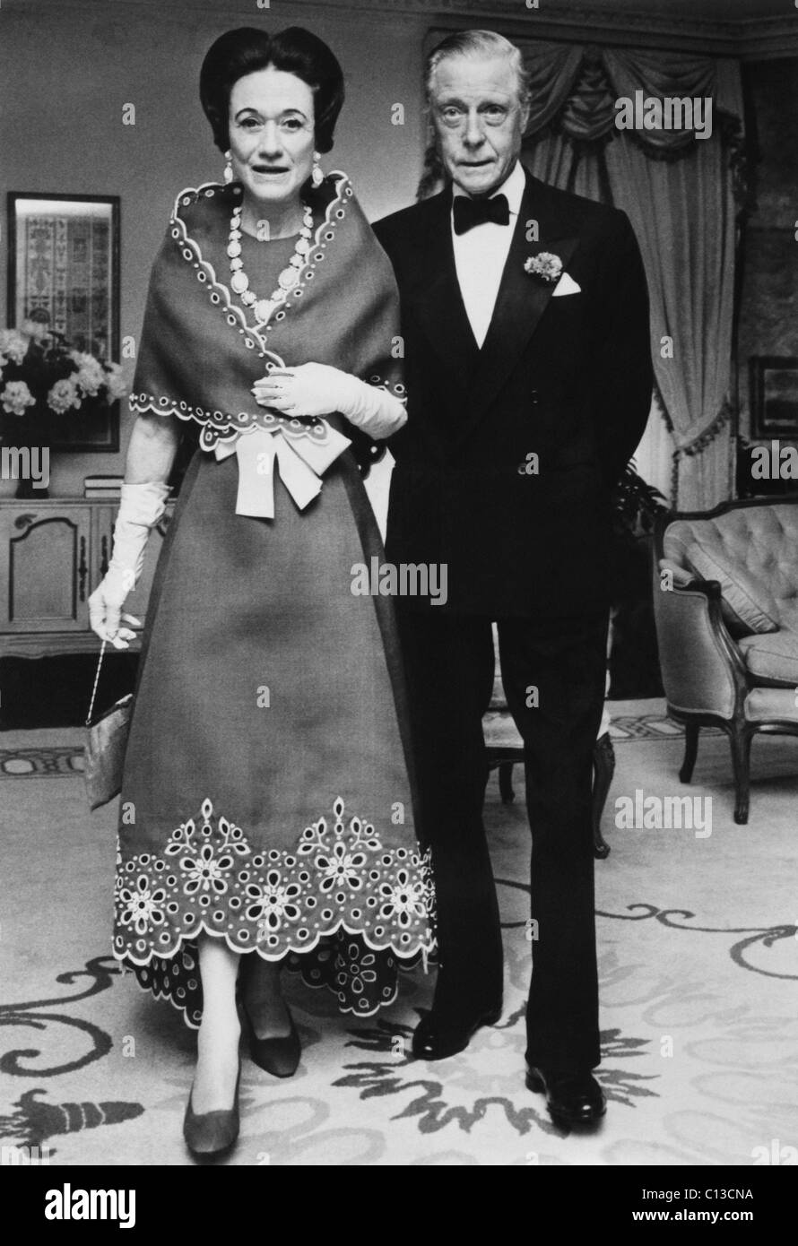 La Duchesse de Windsor, Wallis Simpson et le Prince Edward, duc de Windsor, fin des années 1960. Banque D'Images