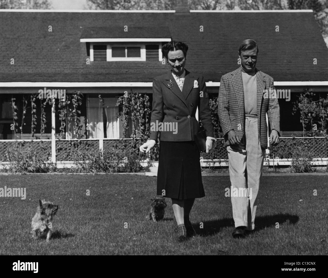 La Duchesse de Windsor, Wallis Simpson et le Prince Edward, duc de Windsor, vers le début des années 1940. Banque D'Images
