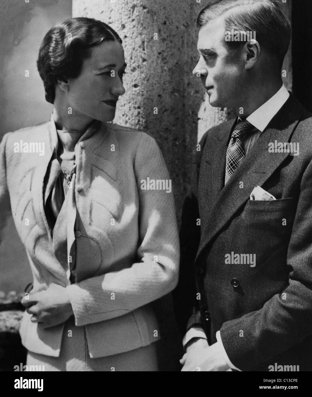 La Duchesse de Windsor, Wallis Simpson et le Prince Edward, duc de Windsor vers le début des années 1940 Banque D'Images