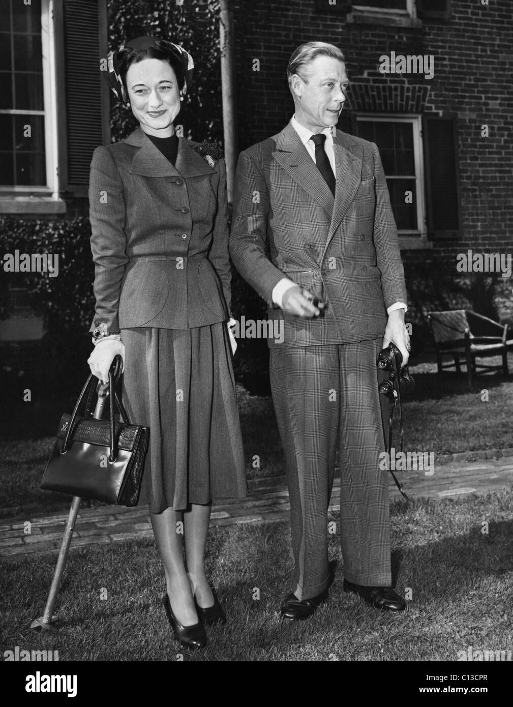 La Duchesse de Windsor, Wallis Simpson et le Prince Edward, duc de Windsor vers le milieu des années 1940. Banque D'Images