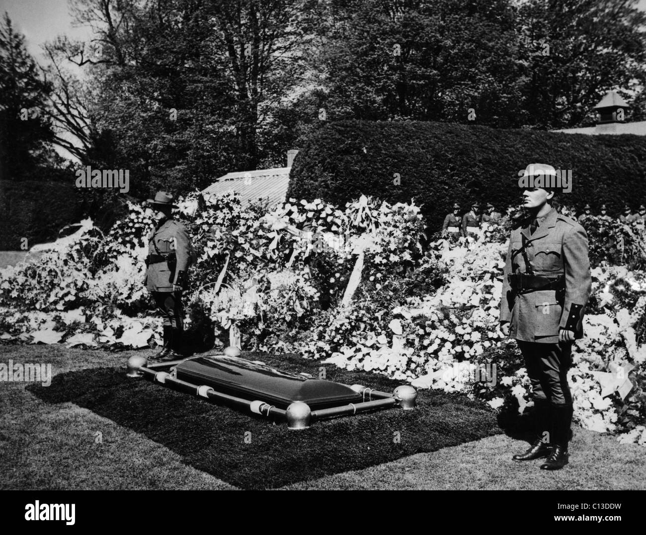 Rad. L'ancien président américain Franklin Delano Roosevelt, l'enterrement d'Hyde Park, New York, avril 1945 Banque D'Images