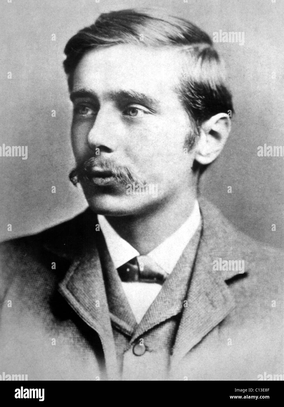 H.G. Wells, l'auteur comme un jeune homme, dans les années 1800. Banque D'Images