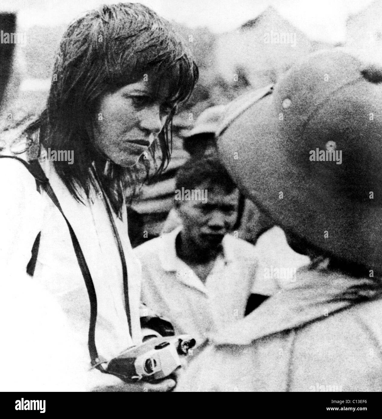 Lettre à Jane, Jane Fonda à Hanoi en 1972 pendant la guerre du Vietnam. La photo sur laquelle Godard et Gorin basé LETTRE À JANE, Banque D'Images