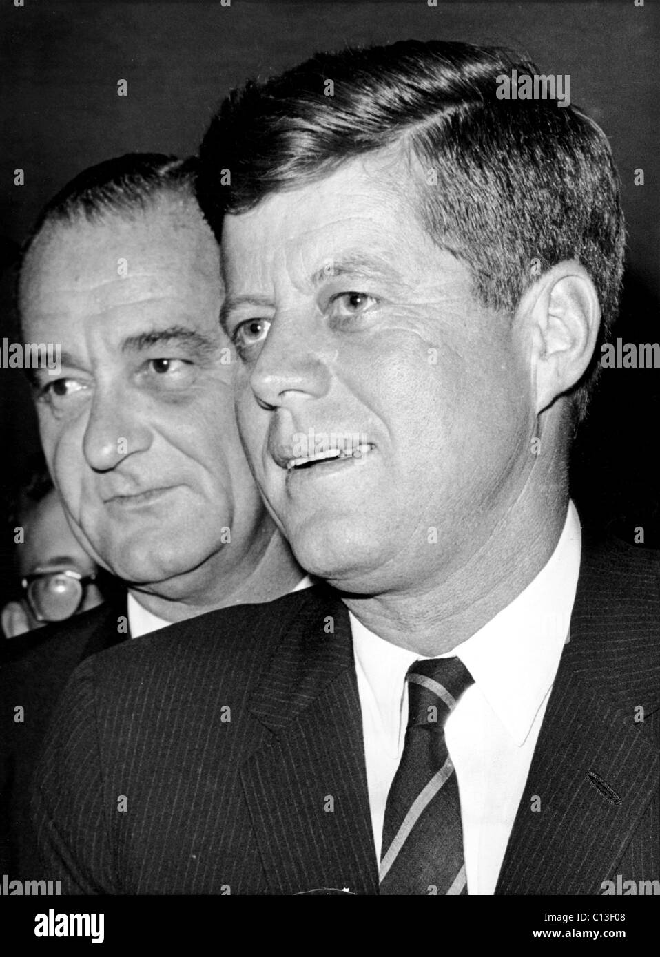 John F. Kennedy et Lyndon B. Johnson, le 6 décembre 1961 Banque D'Images