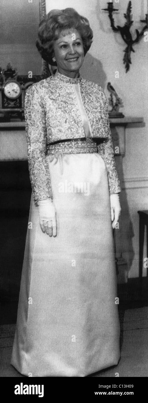 L'inauguration présidentielle de 1969. Première Dame Patricia Nixon en première robe, 1969. Banque D'Images