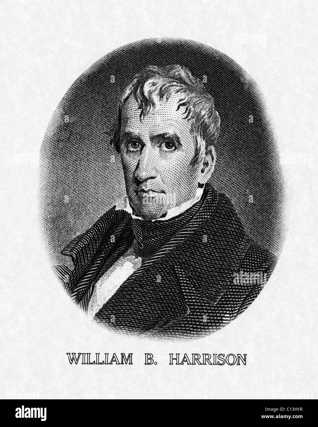 Présidents des USA. Le président des États-Unis, William Harrison. Banque D'Images