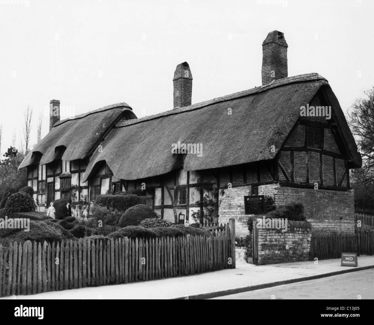 William Shakespeare. Chalet où William Shakespeare aurait proposé d'Ann Hathaway, Stratford-on-Avon, en Angleterre, en 1959. Banque D'Images