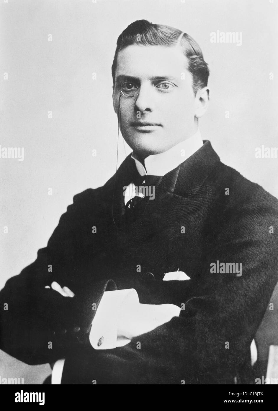Vintage photo portrait circa 1900s de l'homme d'État britannique Sir (Joseph) Austen Chamberlain (1863 - 1937). Banque D'Images
