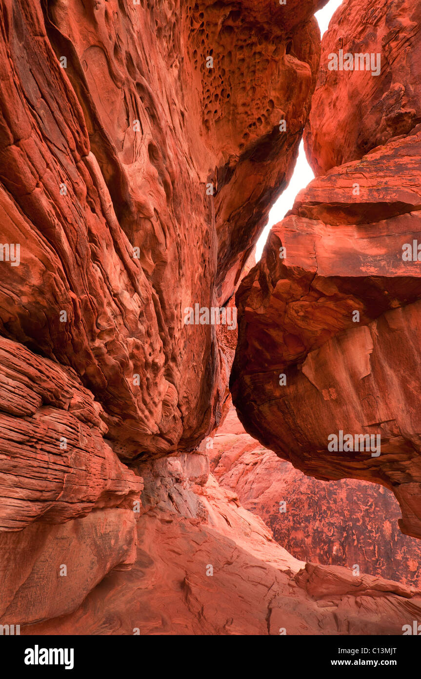 USA, Nevada, Valley of Fire, roches rouges Banque D'Images