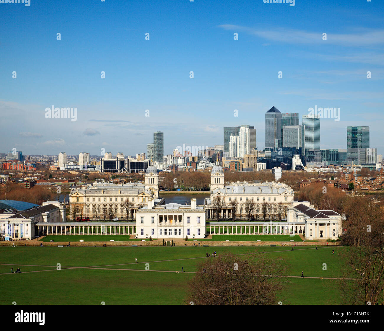 Toits de Londres à partir de Greenwich. Banque D'Images