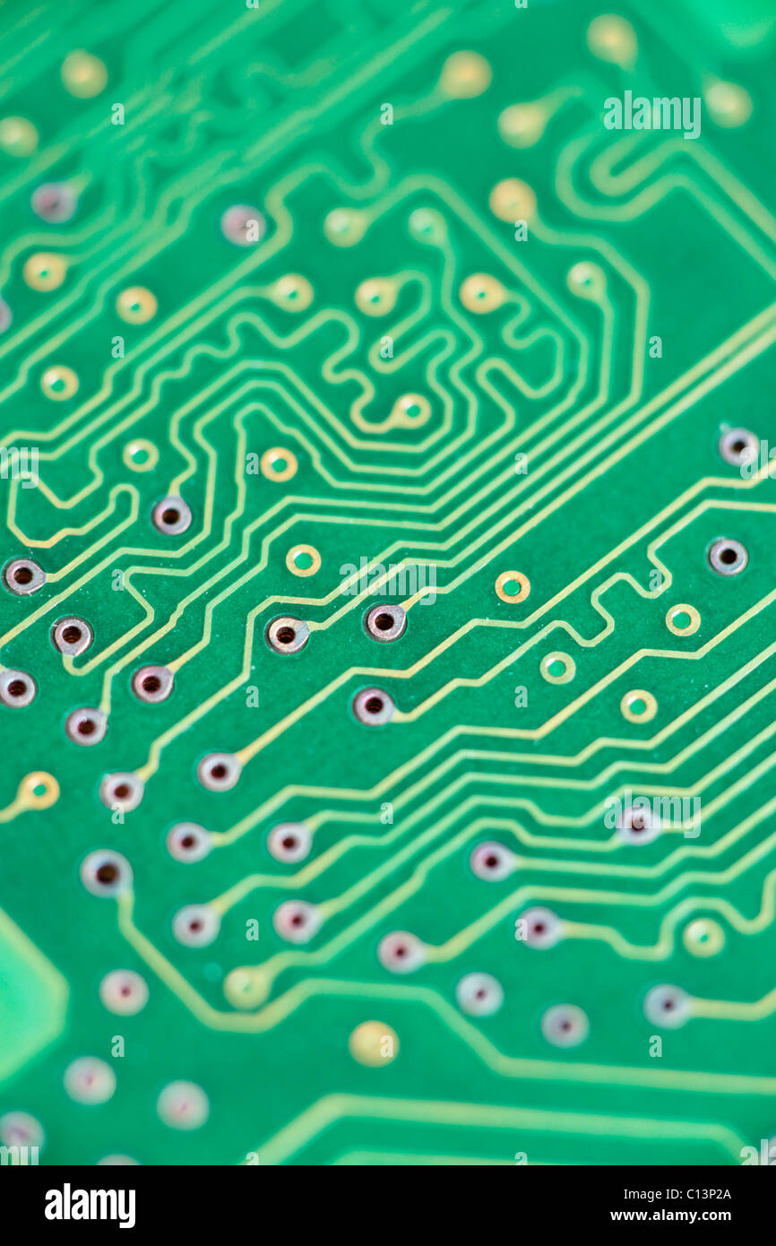 Un circuit de disque dur de l'ordinateur. Banque D'Images