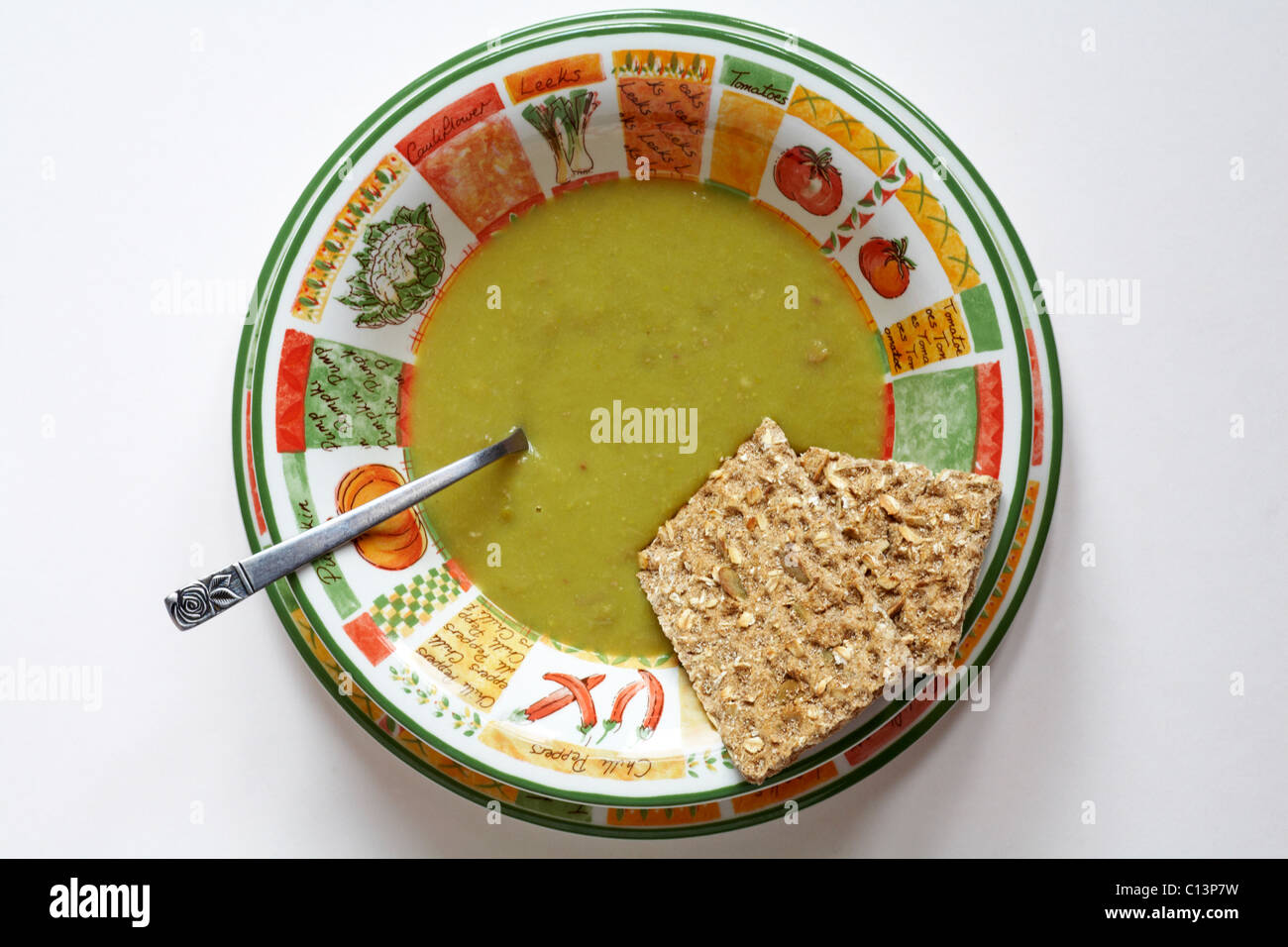 Soupe aux pois et jambon dans un bol Banque de photographies et d ...
