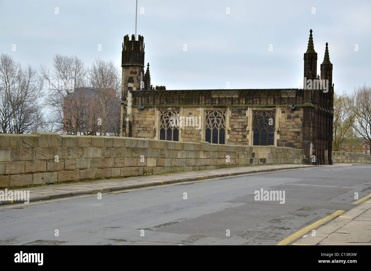 Sur l'ancienne chapelle Chantry Wakefield Bridge. Banque D'Images