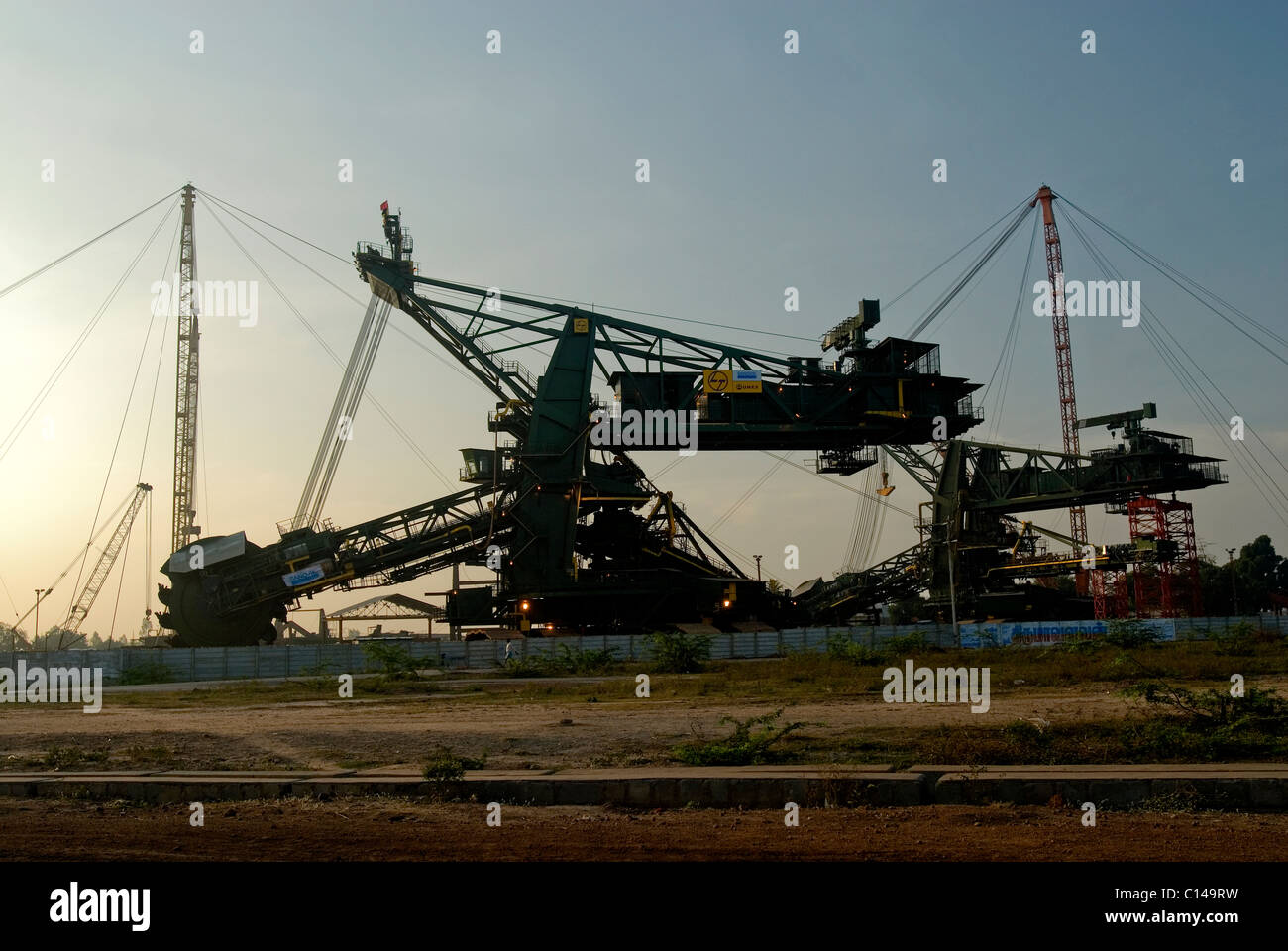 À roue-pelle NEYVELI LIGNITE CORPORATION TAMILNADU Banque D'Images