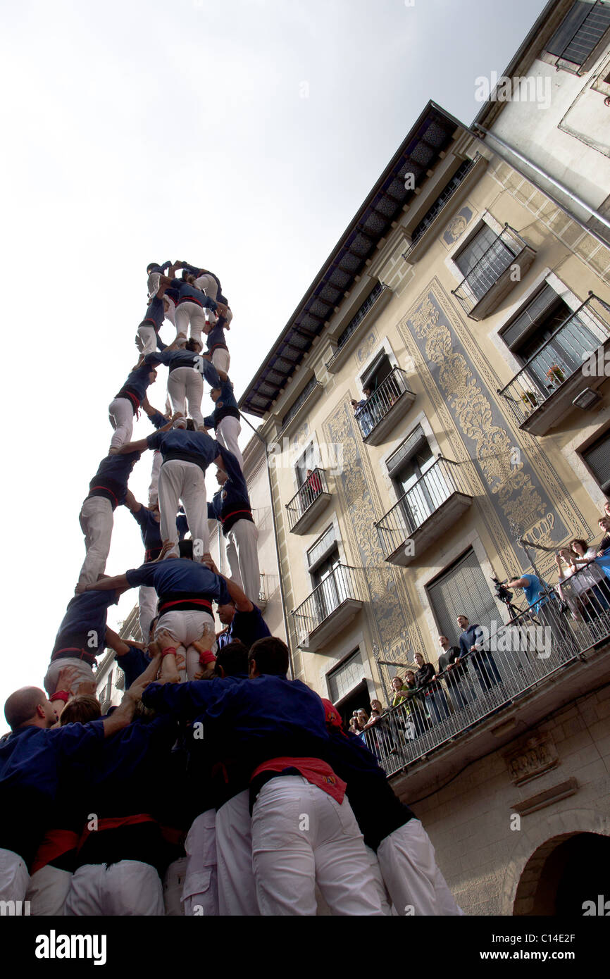 Les participants au festival tour de Catalogne, Espagne Banque D'Images