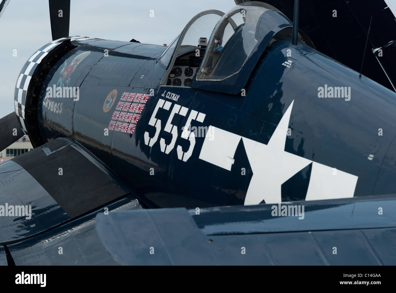 US NAVY WW2 CORSAIR FIGHTER CHASSEUR VINTAGE CHAMP RÉPUBLIQUE LONG ISLAND NEW YORK USA Banque D'Images
