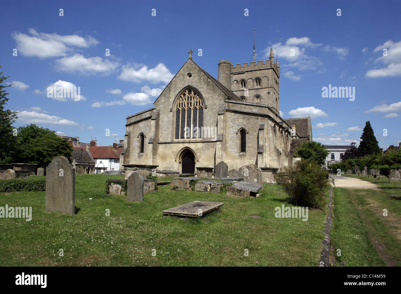 L'église Saint Jean Baptiste à Devizes Wiltshire, UK Banque D'Images