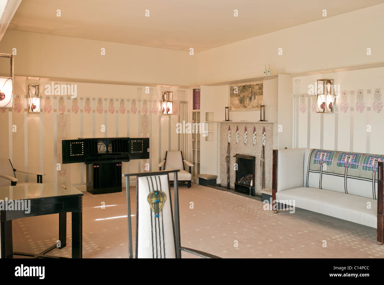Salon Rennie Mackintosh HILL HOUSE GLASGOW ECOSSE Royaume-uni Banque D'Images