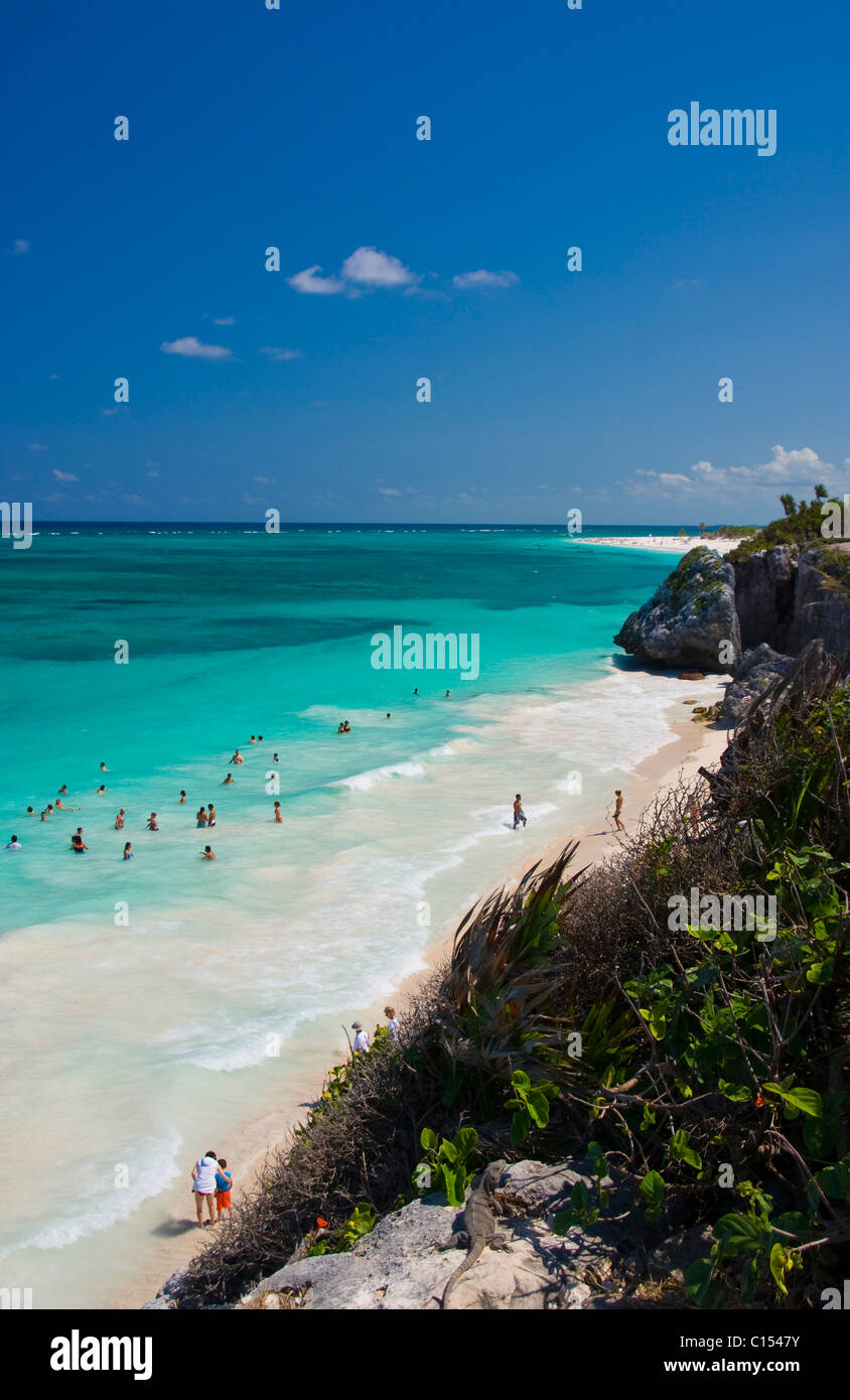 Tulums plage Banque D'Images