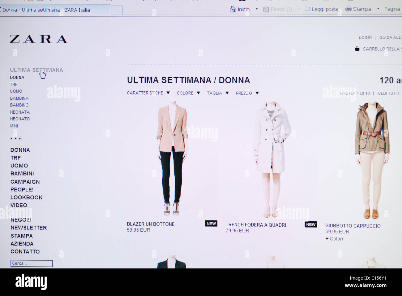 Zara en ligne shopping store Photo Stock - Alamy