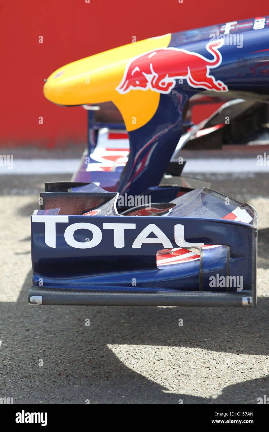 Et le nez de l'aile avant sur une Red Bull Racing team de Formule 1 Banque D'Images