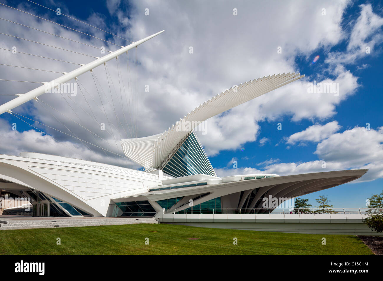 Quadracci Pavilion, conçue par Santiago Calatrava, Milwaukee, Wisconsin, États-Unis Banque D'Images