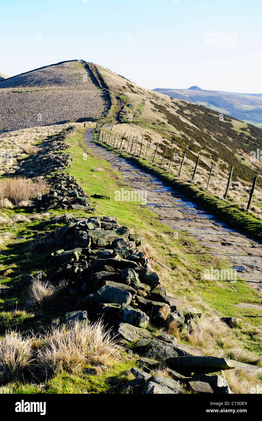 Mur de pierre Derbyshire peak district england uk Banque D'Images